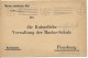 1916 - KRIEGSMARINE - MARINE ALLEMANDE - ENVELOPPE De La DIRECTION De La MARINE à KIEL Pour L'ECOLE De FLENSBURG - Feldpost (franchise)