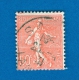 VARIÉTÉS FRANCE 1926 N° 199  SEMEUSE  LIGNÉE 50 C  DOS TRACE CHARNIÈRE OBLITÉRÉ ARTHUR MAURY 20.00 € - Used Stamps