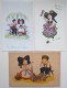 Cpa Lot 3x Litho ILLUSTRATEUR ZANE ABERNEY DRUSSEL ENFANT ACCORDEON COSTUME  ALSACE ALSACIEN - Colecciones Y Lotes