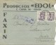 CARTA  1943 CENSURA GIJON   ESCANER DORSO COMERCIAL - Nationalists Censor Marks