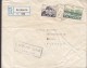 Iceland Purple Boxed LOFTLEIDIS Par Avion Registered Einschreiben Recommandé Label REYKJAVIK 1953 Cover Brief ZÜRICH - Luchtpost