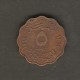 EGYPT    5 MILLIEMES  1943 (AH 1362)  (KM # 360) - Egypt