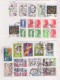 FRANCE PETITE COLLECTION SUR FRAGMENT DE TIMBRES AVEC CACHETS MANUELS RONDS ( PAIRE, BLOC DE QUATRE, POSTE AERIENNE ) - Verzamelingen