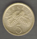 SINGAPORE 5 CENTS 1989 - Singapour