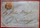 Lombardo Veneto 1858  Lettera Da Venezia A Rovigo - I Emissione II Tipo 15 C. Rosso-Venezia CO - Lombardo-Vénétie