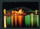 AUSTRALIA  -  Sydney  Opera House And Harbour Bridge At Night  Used Postcard As Scans - Sydney