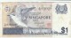 Singapore #9, 1 Dollar 1976 Banknote Money Currency - Singapur