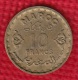 1 PIECE MAROC MAROCCO 10 FRANCS 1371 (N°8) - Marruecos