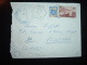 LETTRE PAR AVION POUR LE LAOS TP TIPASA 50F + TLEMCEN 5F OBL. HEXAGONALE TIRETEE 14-11-1957 LIEBERT ALGER + CACHET REGIM - Covers & Documents