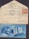 France "Petite" Bonne Année Card & Cover Lettre & Carte NANCY 1933 To STRASSBOURG Semeuse (2 Scans) - 1906-38 Säerin, Untergrund Glatt