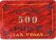 PLAQUE DE CASINO LAS VEGAS  500   Cercle Privé - Casino