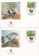 Tonga FDC Scott #752-#755 Set Of 4 Banded Iguana - WWF - Tonga (1970-...)