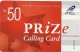 Pakistan - PTCL - Prize Calling Card Red 50Rs Remote Mem. Used - Pakistán