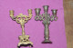 CHANDELIERS BOUGEOIRS Maison De Poupée Miniatures En Zamac 9.5 Cm - Jouets Anciens