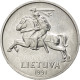Monnaie, Lithuania, 5 Centai, 1991, SPL, Aluminium, KM:87 - Lituania