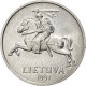 Monnaie, Lithuania, 5 Centai, 1991, SPL, Aluminium, KM:87 - Lithuania