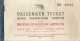 AVIATION  - TICKET  -  PASSENGER  TICKET  -  BRITISH  EUROPEAN  AIRWAYS  - 1950 - Tickets