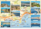 19447- FRENCH RIVIERA, COTE D'AZUR, FROM CANNES TO NICE, MAP, PANORAMAS, LIGHTHOUSES, CASTLE, BEACHES - Provence-Alpes-Côte D'Azur