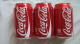 Full Set Of 03 Vietnam Viet Nam Coca Cola 330ml Cans : GIAO LAO ROI 2015 / Opened By 2 Holes - Cannettes