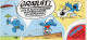 PUBLICITE LAIT GLORIA  3 Autocollants Schtroumpfs Olympiques  1984  L - Stickers