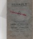 RENAULT BILLANCOURT - CATALOGUE PIECES RECHANGE POUR  VOITURE VIVAQUATRE AERODYNAMIQUE TYPE KZ 17- AOUT 1934- RARE - Voitures