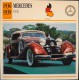 FICHE TECHNIQUE ILLUSTREE De VOITURE AUTOMOBILE ANCIENNE - MERCEDES 540K De 1934 - Parfait Etat - - Cars