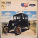FICHE TECHNIQUE ILLUSTREE De VOITURE AUTOMOBILE ANCIENNE - FORD MODEL T De 1908 - Parfait Etat - - Cars