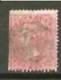 GB 1855: 4 D Carmine, Watermark "small Garter", Used, Left Side Cut (see Scan), Michel-no. 12    O - Gebraucht