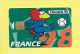 F0839  FOOTIX REPRISE A LA VOLEE FRANCE 98 SO3  50U    T2G  03/98  Utilisée - BE - Variétés