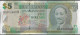 BARBADES - 5 Dollars 2007 UNC - Barbades