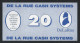 Test Note "DE LA RUE CASH Systems A" 20 Euro, Testnote, Beids. Druck, Sample, RRRRR, UNC -, 132 X 68 Mm - Sonstige & Ohne Zuordnung