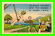 HUMOUR - COMICS - I'M REALLY GETTING INTO THE SWING OF THIS HERE - PUB. BY ASHEVILLE POST CARDS CO - - Humour