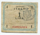 Italie Italy 1 Lira 1943 Allied Occupation " 59th Division " Ovp - RARE !!! - Allied Occupation WWII