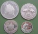 Bahamas, 1974, Set Of Coins Include Four Big Silver Coins,  Total Weight More Than 100 G - Bahamas