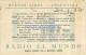 9857 ARGENTINA BUENOS AIRES PUBLICITY COMMERCIAL RADIO EL MUNDO YEAR 1938 POSTAL POSTCARD - Argentine