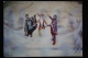 FIGURE SKATING - Old  Postcard -  Ukrainian Ensemble ICE BALLET - 1990 - Pattinaggio Artistico