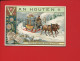 VAN HOUTEN BELLE CHROMO  COURRIER ALPES TYROLIENNES TYROL TRAINEAU NEIGE CHEVAUX POSTE COR POSTIER - Van Houten