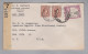 JAMAICA Kingston Luftpost Zensur Brief Nach New-York - Jamaica (...-1961)