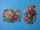 Lot De 2 Chromos Anciens "Paniers De Roses" - Bloemen