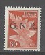 Italia - RSI - 1944 - G.N.R. Posta Aerea - Nuovo/new MNH - Sass. 120 FIRMATO - Airmail