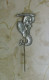 Mermaid Lapel Pin Pinback Silver Tone Metal Siren Sirene -  Ex- Yugoslavia Pin Badge {m29} - Autres & Non Classés