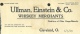 Courrier Commercial The Ullman Einstein & Co. Cleveland OH Ohio - Whiskies Whiskey Merchants Whisky - United States