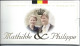 . Belgique - Mathilde & Philippe - 250 Francs Mariage 4 Décembre 1999 - 250 Frank