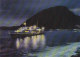 Japan - Beppu - Port W Ship At Night Old Postcard - Other & Unclassified