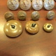 18 Boutons WAC WOMEN AUXILIAIRE ARMY CORPS US ARMY1942 Veste Vareuse Capote Manteau Aigle Bakélite Vert - Buttons