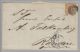 Dänemark 1854-12-29 Flensburg Brief Mit Mi#1IIb 3-Ring Stempel 16 Nach Randers - Lettres & Documents