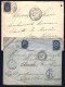 LOT 2 LETTRES RUSSIE EMPIRE AVEC TIMBRES N°44 + ENTIER POSTAL POUR AUCH  ET OUVILLE- GRAND R CERCLÉ- 1896-1906 - Macchine Per Obliterare (EMA)