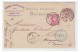 ---ALLEMAGNE -- CARTE POSTALE POUR LA FRANCE -- 1881-- DEUX PERFORATIONS -- - Briefe U. Dokumente