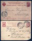 LOT 2 ENTIERS POSTAUX RUSSIE IMPERIALE POUR NUREMBERG  1904 ET AUTRE 1913- ENTIERS 4 K  DIFFERENTS- 2 SCANS - Stamped Stationery