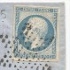 - Lettre - SEINE - PARIS-Etoile Muette S/TPND Bleu Laiteux N°14 + Càd Type 15 - 1855 - 1853-1860 Napoléon III